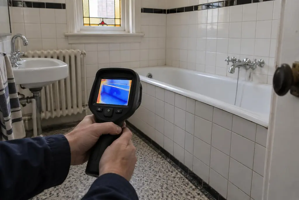Lekdetectie Heusden – onderzoek in een badkamer van een oudere woning